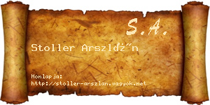 Stoller Arszlán névjegykártya